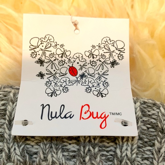 NWT Children’s Winter Toque Size 7-8 in Gray with White Puff - Picture 3 of 4